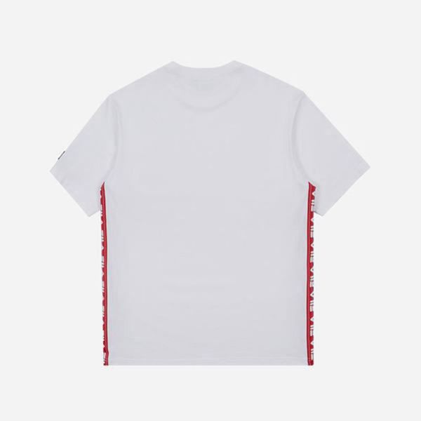 Camisetas Manga Corta Fila Hombre Blancas - Tape Logo S/S - España 819376NTW